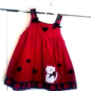 Red corduroy jumper for toddler
